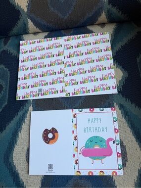 Happy Birthday Donut Card — Multicolor Celebration Card